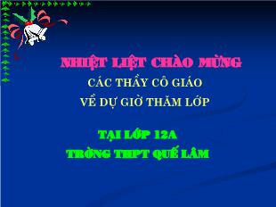 Bài giảng môn Toán lớp 12 - Tiết 33 - Bài 2: Phương trình mặt phẳng