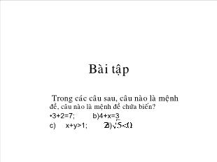 Bài tập Đại số 10