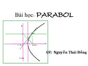Bài giảng Hình học 10: Parabol