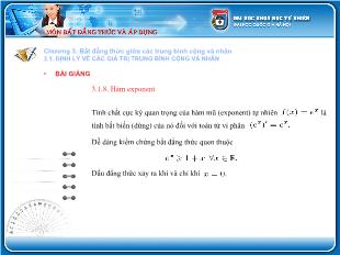 Bài giảng lớp 10 môn Đại số - Định lý về các giá trị trung bình cộng và nhân