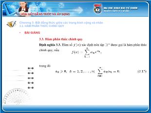 Bài giảng lớp 10 môn Đại số - Hàm phân thức chính quy