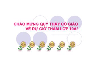 Bài giảng lớp 10 môn Hình học - Tiết 20, 21, 22: Bài 3: Hệ thức lượng trong tam giác