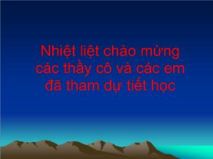 Bài giảng lớp 9 môn học Hình học - Bài 2: Hình nón – Hình nón cụt. Diện tích xung quanh và thể tích của hình nón, hình nón cụt