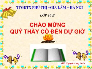 Bài giảng môn Hình 10 Tiết 34: Phương trình đường tròn