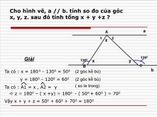 Bài giảng môn Hình học lớp 7 - Tiết 17: Tổng ba góc của một tam giác (Tiết 29)