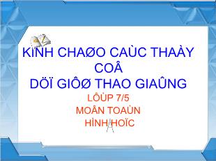 Bài giảng môn Hình học lớp 7 - Tiết 17: Tổng ba góc của tam giác