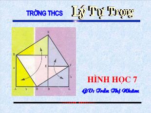 Bài giảng môn Hình học lớp 7 - Tiết 20 - Bài 2: Hai tam giác bằng nhau (Tiết 16)