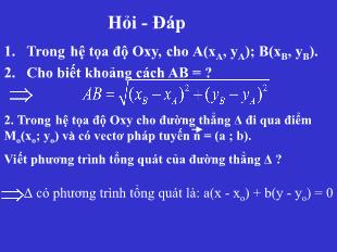 Bài giảng môn Toán lớp 10 - Tiết 36: Đường tròn