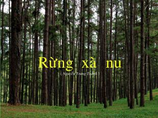 Bài giảng Ngữ văn khối 12 - Rừng xà nu (Nguyễn Trung Thành)